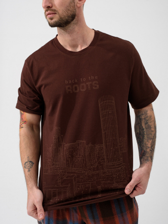 Мужская пижама "Огни ЕКБ" 2431-К/Ф / Коричневый