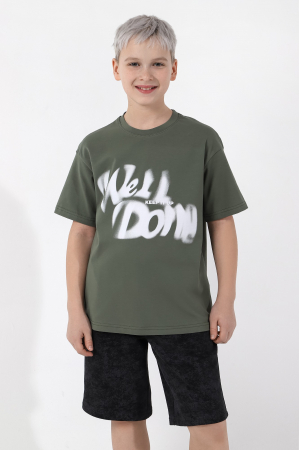Детская футболка для мальчика Леон-3 / хаки