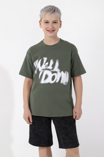 Детская футболка для мальчика Леон-3 / хаки
