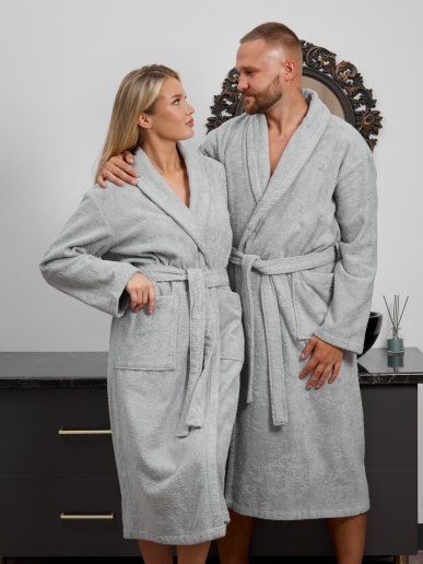 Халат мужской Комфорт-4 / светло-серый