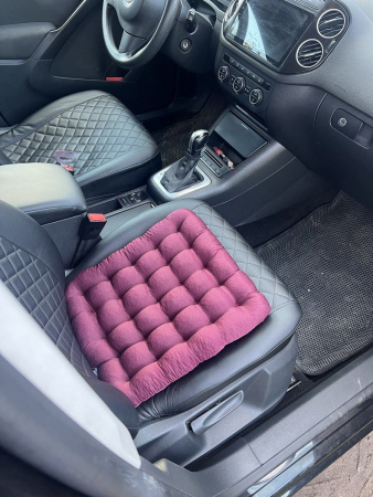 Подушка автомобильная на сиденье "АВТО-БИО" 40x40 / бордовая