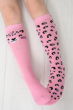 Детские гольфы Пантера (набор 2 пары) / розовый