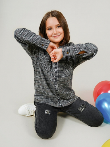 Рубашка детская РилТок / серый