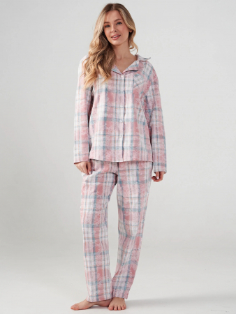 Женская пижама "Добрый вечер" 2163-Ф / Розово-голубой