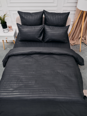 Пододеяльник микрофибра страйп / Серый