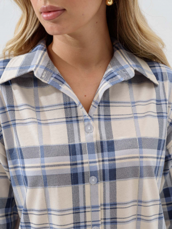 Женский халат "Комфорт" 2373-К / Голубой