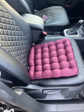 Подушка автомобильная на сиденье "АВТО-БИО" 40x40 / бордовая