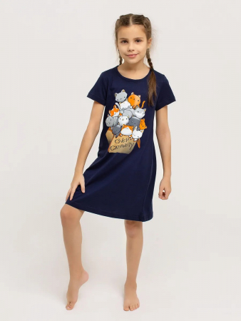 Детская сорочка "Коты в коробке" арт. дк309тс