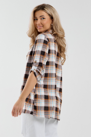 Женская рубашка 36988 / коричневый