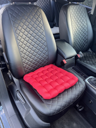 Подушка автомобильная на сиденье "АВТО-БИО" 40x40 / красная