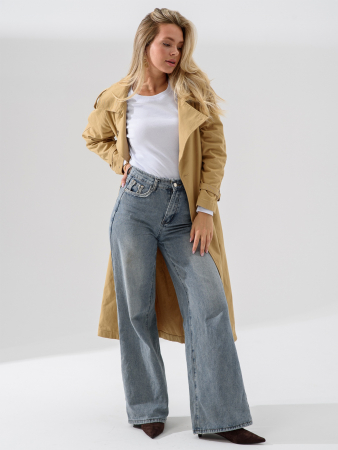 Женский лонгслив "Кашкорсе" 2382-Каш / Белый