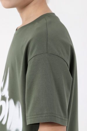 Детская футболка для мальчика Леон-3 / хаки