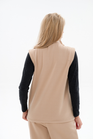Жилет женский из футера / Латте макси