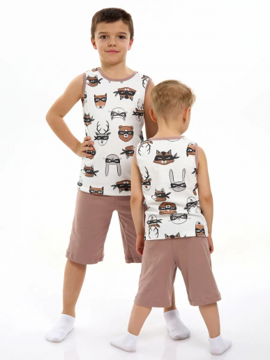 Детская пижама с шортами "Отдых" / Супергерои
