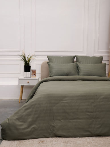 Пододеяльник микрофибра страйп / Хаки