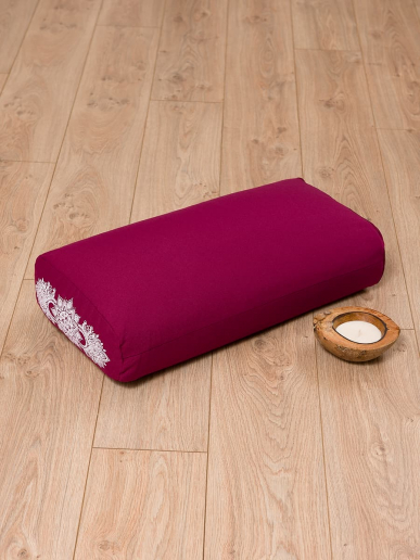 Болстер прямоугольный для йоги "Релакс" / бордо