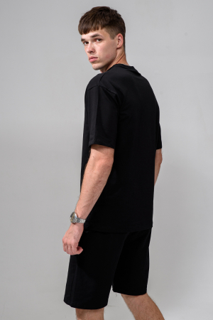 Мужской костюм с шортами 14486 / черный