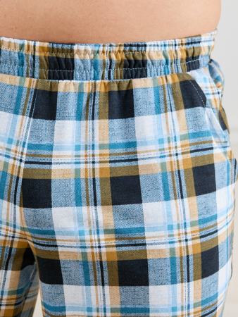 Брюки мужские Тор-1  / клетка бирюза