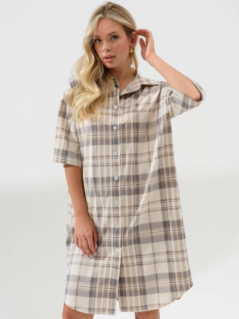 Женский халат "Комфорт" 2373-К / Бежевый