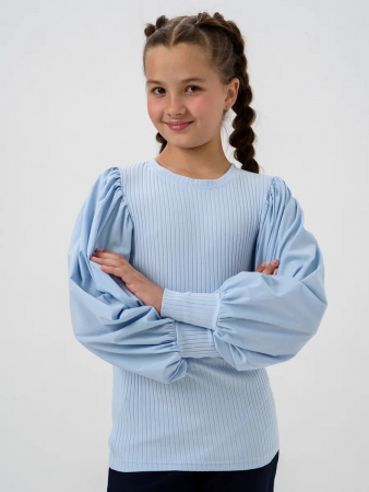 Детский джемпер "Доминика" длинный рукав / Голубой