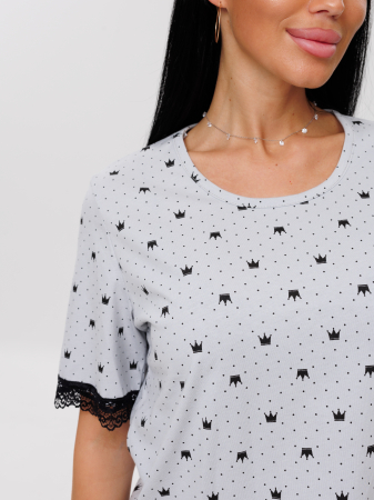 Женская пижама П-69(К) / Серый (короны)