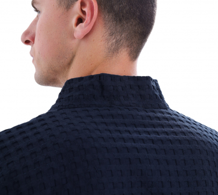 Халат вафельный Relax / темно-синий