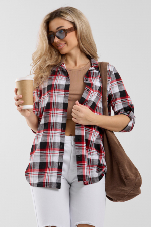 Женская рубашка 36988 / красный