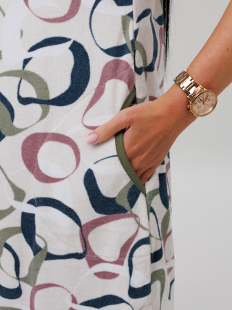 Женский халат Х-144(М) / Хаки (узоры)