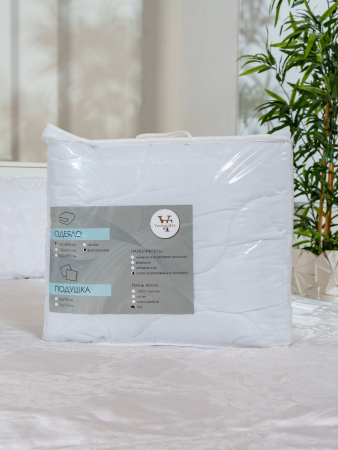 Одеяло всесезонное "Лебяжий пух" тик п/э