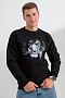 Мужской свитшот 8559 / черный+лев