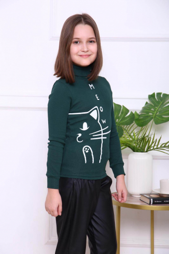 Детская водолазка Зимка / изумруд