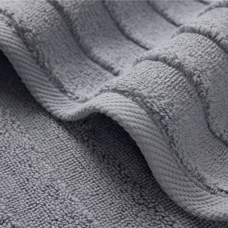 Махровое полотенце "Verossa" Steps texture / холодный серый