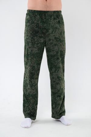 Брюки (макси) домашние мужские из кулирки / пиксель