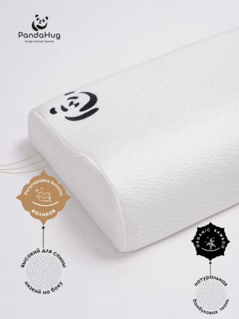 Подушка с эффектом памяти PandaHug форма волна 60x40x10/13 + аромароллер