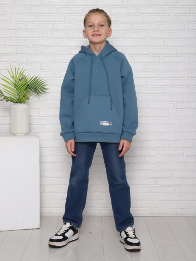 Толстовка детская Рэмзи - man / серо-голубой