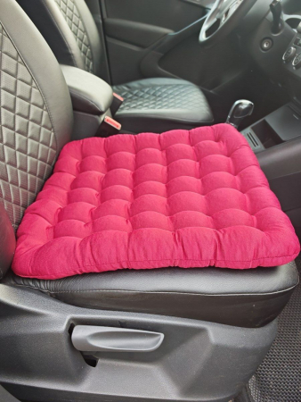 Подушка автомобильная на сиденье "АВТО-БИО" 50x45 / бордовая