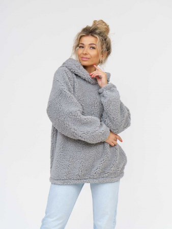 Женская толстовка мод.1770/4 (оверсайз) / Светло-серый
