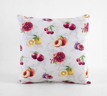 Подушка декоративная рогожка / Спелые фрукты 1
