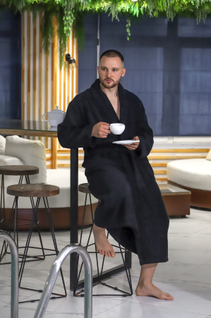 Халат мужской Комфорт-4 / Черый