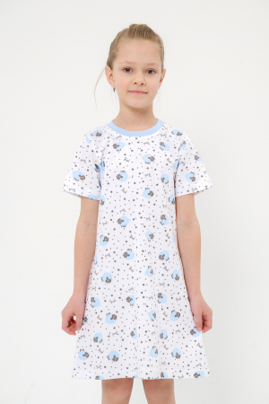 Ночная сорочка подростковая Ласка / овечки голубой