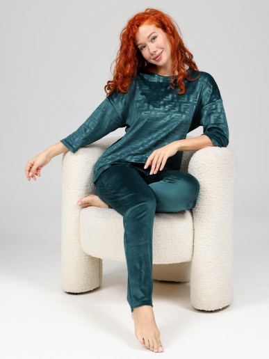 Женский костюм Вениса-Жаккард / изумруд