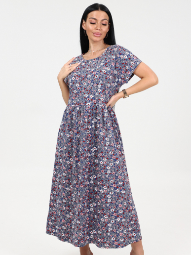 Женское платье М-982 / Цветок серый