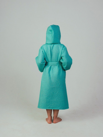 Детский вафельный халат "Комфорт" / мятный