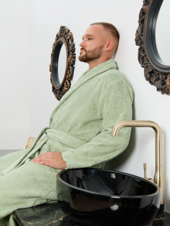 Халат мужской Комфорт-4 / светло-оливковый