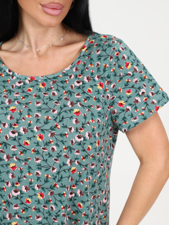 Женское платье М-996 / Цветок зеленый