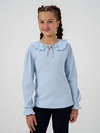 Детский джемпер "Дина" длинный рукав / Голубой