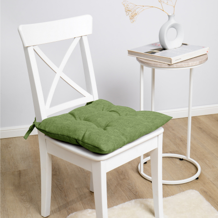 Подушка для стула "Волшебная Ночь" с тафтингом 40/40 Киви