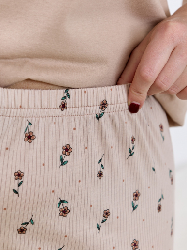 Женская пижама Вельвета-2 / бежевый