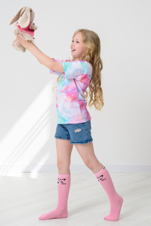 Детские гольфы Пантера (набор 2 пары) / розовый