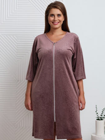 Халат женский Бархат / капучино